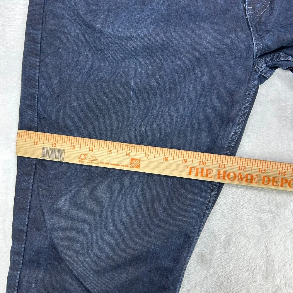 Levi's 514 Straight Fit Jeans Men Dark Blue Wash Denim Pockets Stretch - 37X31.5
